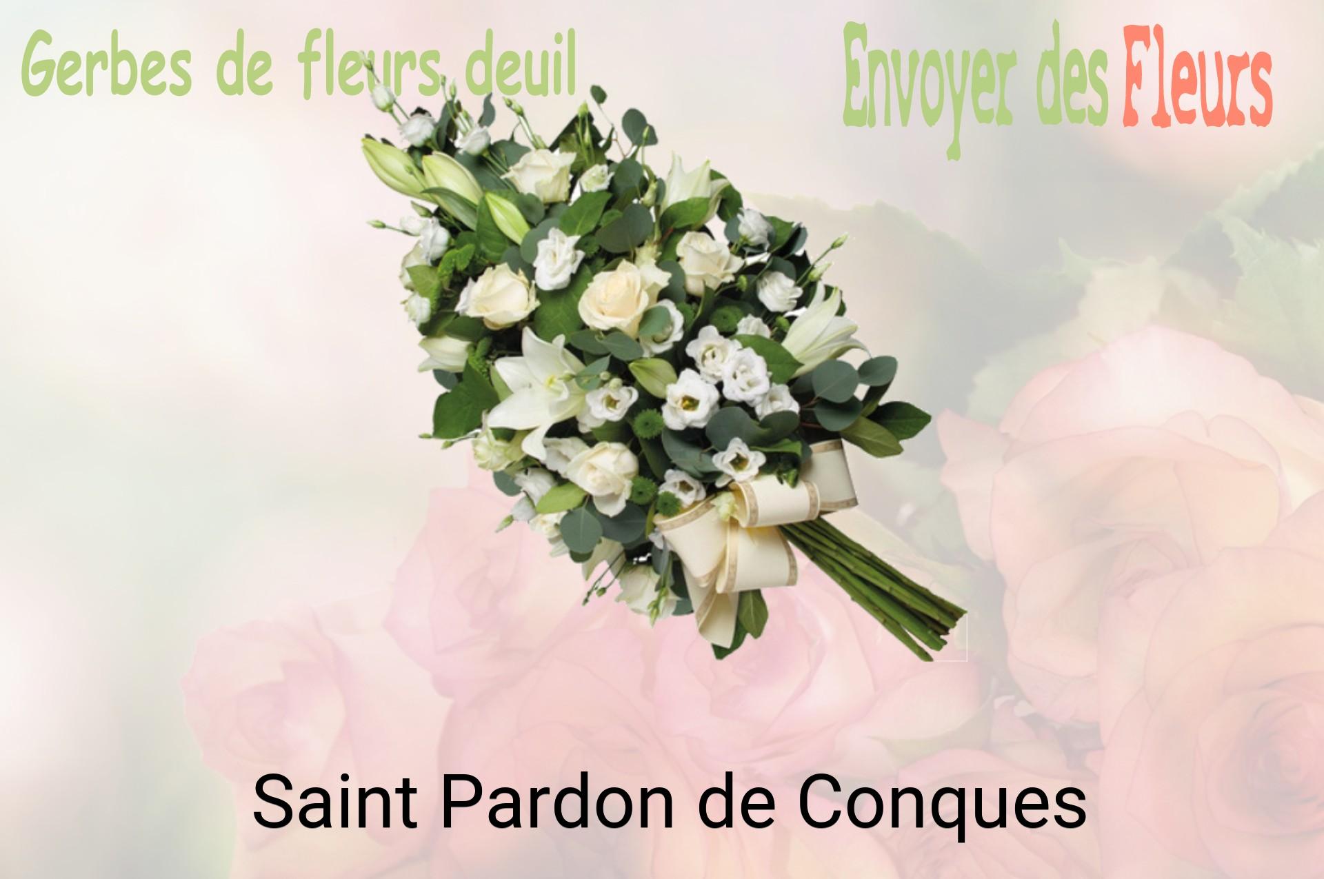 Gerbe de fleurs de deuil livrée à Saint-Pardon-de-Conques